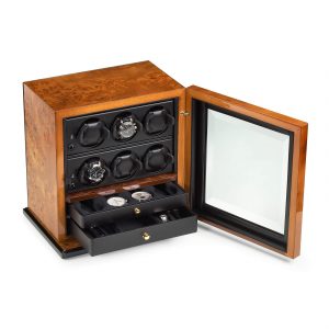 קופסאות טעינה לשעונים: 6 Winder Wooden Box 6RT SP RA 1V